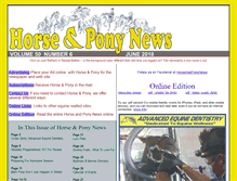 Tablet Screenshot of horseandponynews.com